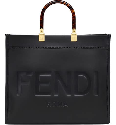 fendi medium sunshine leather shopper in moon at nordstrom|fendi handbags.